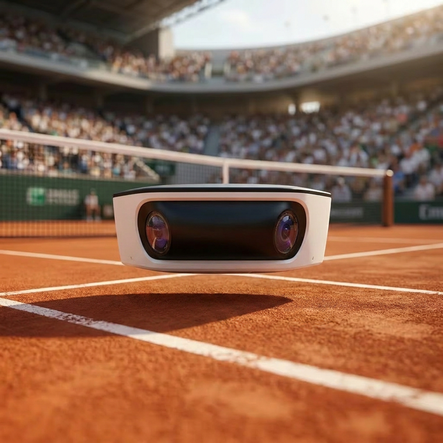 4K AI Action Camera Waterproof Sports Cam with Smart Tracking for Tennis Match & Training