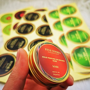 Rollo de Etiquetas Adhesivas Transparentes de PVC Impermeables con Diseño Personalizado 2020, Sello Seguro para Botellas de Uso Cosmético, 100 Piezas - Product Image 4