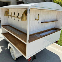 Retro Electric Tricycle Food Truck, Mobile Bar, Mini Beer Truck, Ice Cream Truck, Coffee Truck Candy Truck for Wedding Parties