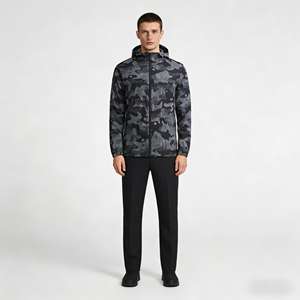 남성용 슬림 바시티 재킷 코팅 코듀로이 위장 스타일 등산 및 하이킹용 |   빠른 건조, 방풍 및 방수 스포츠 레이어 - Product Image 3