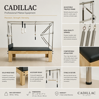 Appareil de Pilates professionnel MJD M201A Cadillac en bois massif, durable pour studio de Pilates et équipement de fitness commercial pour salle de sport