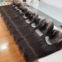 Rambut Asli Brasil 30 Inch Bone Straight 13X4 Natural Remy Tanpa Lem Wig Rambut Manusia Transparan HD Lace Front
