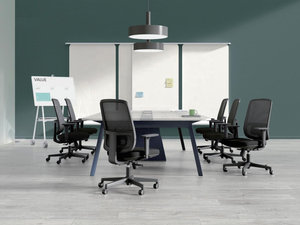 Silla de oficina ejecutiva de diseño OEM Silla de personal giratoria moderna con función de refrigeración Muebles de conferencia ajustables - Product Image 2