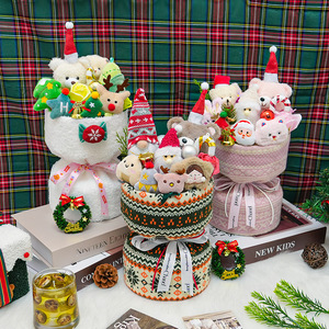 Bt Santa Claus ramo de felpa máquina muñeca ramo de flores artificiales recuerdo de Navidad chica amiga regalos al por mayor - Product Image 3