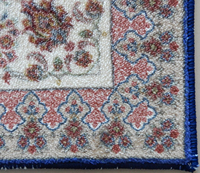 Tapis de salon persan en polyester antidérapant à poils ras, imprimé en 3D, imitation laine, fabriqué à la machine, de haute qualité
