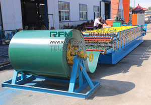 Doppelschichtige Metall-Stahl-Wellblech-Dachziegel-Bodenplatten-Rollformmaschine mit Kernmotor, Getriebe und Lager - Product Image 6