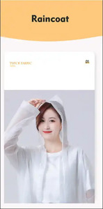 Poncho de lluvia <span class=keywords><strong>impermeable</strong></span> con capucha <span class=keywords><strong>impermeable</strong></span> largo transparente para adultos hombres y mujeres ropa de lluvia reutilizable EVA Unisex Camping evento al aire libre - Product Image 4