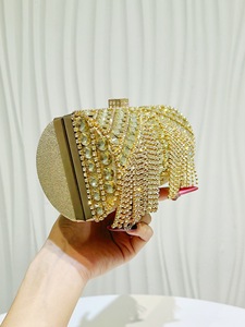Nuevo Bolso de Mano con Borlas de Diamantes y Pedrería para Mujer, Estilo Europeo y Americano, Bolso Bandolera para Bodas y Eventos Nocturnos - Product Image 5