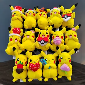 Sıcak satış karikatür Anime Pokemoned peluş oyuncaklar Kawaii cadılar bayramı oyuncaklar Pikachu Cosplay kabak Pokemoned & cadılar bayramı oyuncaklar