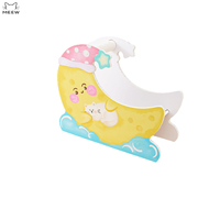 Lit-griffoir pour chat Moon Boat, motif dessin animé mignon, avec coussin ondulé remplaçable, côtés épaissis, design ergonomique incurvé, faible accumulation de débris, spacieux