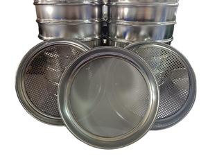 Set di Setacci da Laboratorio in Acciaio Inox da 75 Micron per Analisi di Suolo, Aggregati e Particelle di Sabbia, Tamis Manuale - Product Image 1