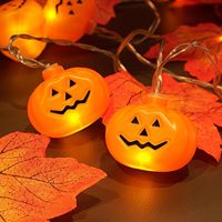 Guirlande lumineuse LED d'Halloween pour décoration intérieure de fenêtre, pour adolescents et enfants, lumière orange chaude, décorations de Pâques