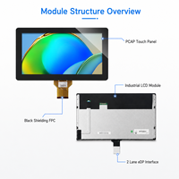 Layar Sentuh EverGlory 13.3 Inci 1920x1080 Kapasitif Optical Bonding 30 Pin EDP Modul Layar Sentuh LCD untuk Bangunan