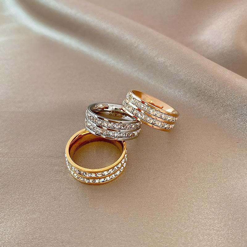 GT – bague de luxe en Zircon plaqué or 18 carats, bague d'amoureux