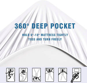 Queen Size <b>Quilted</b> Fitted <b>Mattress</b> Pad 100% Waterproof Breathable <b>Mattress</b> <b>Protector</b> - Product Image 3