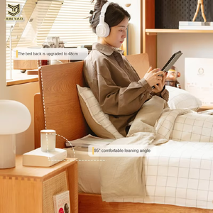 Meubles de chambre à coucher décontractés en bois de cerisier Ensemble infusé de pierre pour <span class=keywords><strong>la</strong></span> maison Chambre à coucher principale Villas de vacances tranquilles Appartements urbains confortables - Product Image 6