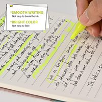 Set Highlighter Weishu - Highlighter Kuning Cepat Kering dengan Ujung Runcing Berwarna-warni untuk Penggunaan Kantor & Sekolah