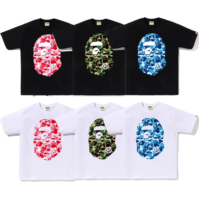 Manufacturer's Custom 100% Cotton Bathing ApeT-Shirt for Men 300 Gram Streetwear Hip Hop Graphic Tee DTG Print Design Streetwear
