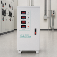 Stabilisateur de tension automatique triphasé 0,5-1000 KVA 380 V AVR, bobine 100 % cuivre pur, affichage numérique, régulateur de tension industriel