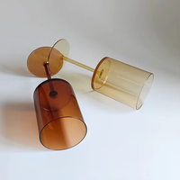 Verres à champagne jetables en plastique PS à pied haut, élégants gobelets à pied fin, style européen et américain