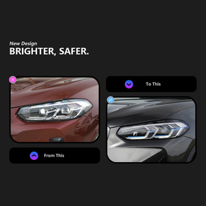 Faros Delanteros <span class=keywords><strong>para</strong></span> BMW X3 G01 G08 2018-2021, Conjunto <span class=keywords><strong>de</strong></span> Faros LED <span class=keywords><strong>con</strong></span> Lente, DRL, Señal <span class=keywords><strong>de</strong></span> Giro Secuencial, Estilo Láser - Product Image 3