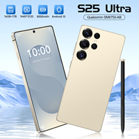 Teléfono Inteligente S25Ultra Desbloqueado de Alto Rendimiento con Procesador Deca Core, Android 15, 16G+1TB, S-Pen, Pantalla HD, 4G