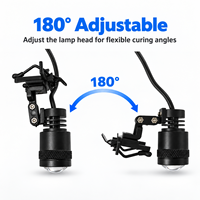 Lampe UV à clipser pour extensions de cils, lampe de polymérisation UV portable 5W, nouveaux outils pour extensions de cils, lumière de polymérisation rapide 1-2s avec pédale