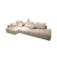 Canapé modulaire minimaliste pour salon avec tissu mat