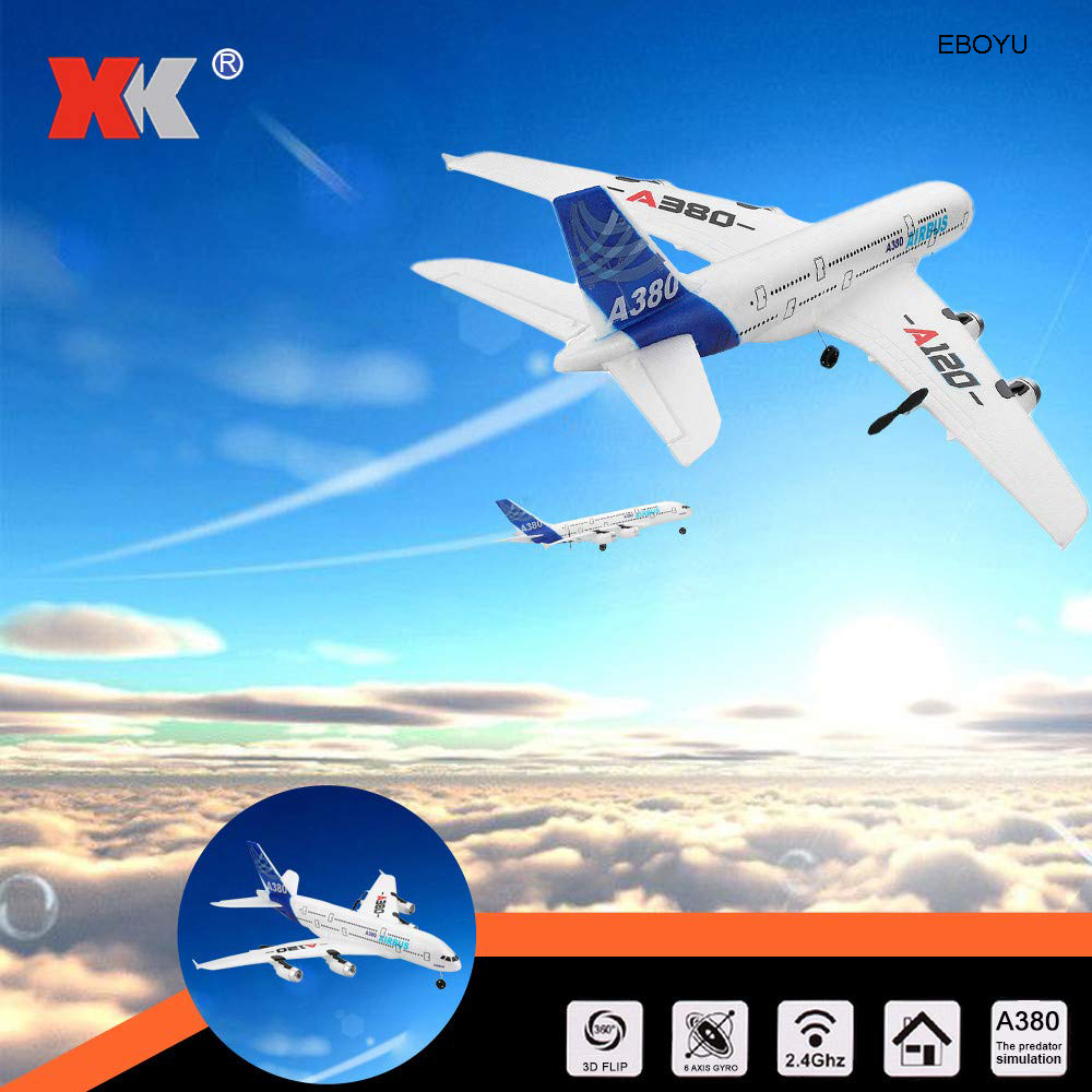 HOSHI Wltoys XK A120エアバスA380モデルリモコンプレーン2.4G 3CH