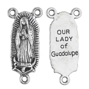 Trung Tâm Đức Mẹ Guadalupe Cho Chuỗi Hạt Mân Côi Tôn Giáo Làm Huy Chương Công Giáo 31*15Mm