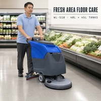 Autolaveuse autoportée WL-510, largeur de lavage 510 mm, raclette 830 mm, pression de brosse 35 kg, 2000 m²/h, 1050 W, 24 V, 90 Ah, 40 L, 45 L, CE