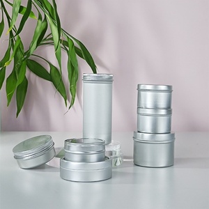 Envases Cosméticos Redondos de 5g, 10g, 20g, 30g, 50g, 60g, 80g, 100g, 120g, 150g, 200g, 250g, 400g, Latas de Aluminio Plateadas con Tapa de Rosca - Product Image 2