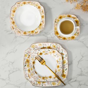 Luxury Ceramic Bone China Chinese Porcelain Bowl Gift <b>Set</b> <b>Dinnerware</b> <b>for</b> Restaurant Hotel Household - Product Image 5