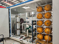 Station de ravitaillement mobile compacte CNG à entraînement hydraulique avec refroidissement par air/liquide, compresseur à 2 étages, distributeur de carburant monté sur châssis
