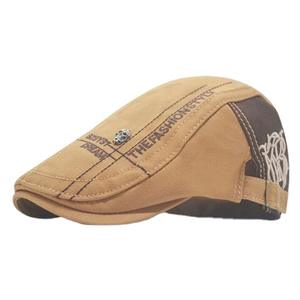 2022 새 버전 앞으로 모자 베레모 자수 남성용 아이비 모자 야외 태양 모자 자외선 차단제 화가 모자 - Product Image 6