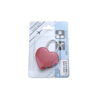 YH10005 serrure d'amour en forme de cœur 3 cadenas à combinaison numérique mot de passe réinitialisable pour sacs de voyage