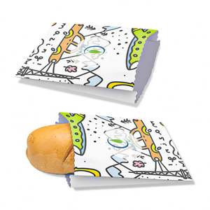 Customizable Kraft Paper <b>Bag</b> with Greaseproof & Biodegradable Feature for Food & Cake Packing Including Logo & Plastic Features - Product Image 1