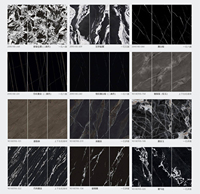Carreaux de sol antibactériens en porcelaine émaillée aspect marbre noir, garantie 5 ans, design moderne pour revêtements de sol commerciaux et salles de café
