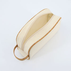 Borsa Cosmetica Qetesh con Logo Personalizzato, Design alla Moda in Lino Naturale, Astuccio con Cerniera in Sughero, Borsa <span class=keywords><strong>da</strong></span> <span class=keywords><strong>Viaggio</strong></span> <span class=keywords><strong>per</strong></span> Trucchi Unisex - Product Image 4