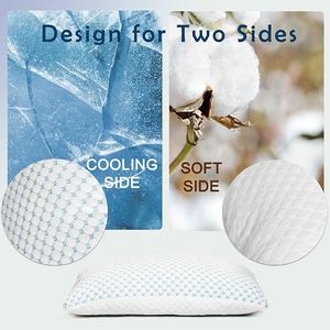 Meilleure vente oreiller orthopédique à mémoire déchiquetée en coquille de bambou pour dormir oreiller de refroidissement en mousse à mémoire de forme nuage cervical hybride personnalisé - Product Image 2