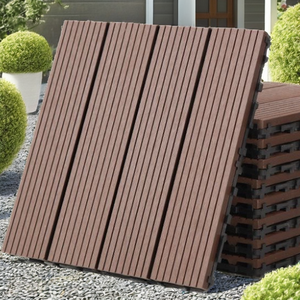 Dalles de terrasse emboîtables au design contemporain, finition grain de <span class=keywords><strong>bois</strong></span>, antidérapantes, imperméables, pour revêtements de sol de balcon extérieur - Product Image 2