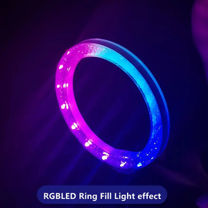 Anillo <span class=keywords><strong>de</strong></span> luces led rgb <span class=keywords><strong>de</strong></span> 12 pulgadas, iluminación <span class=keywords><strong>de</strong></span> color ajustable 3d, para selfis, fotografía y vídeo, tiktok, transmisión en vivo - Product Image 6