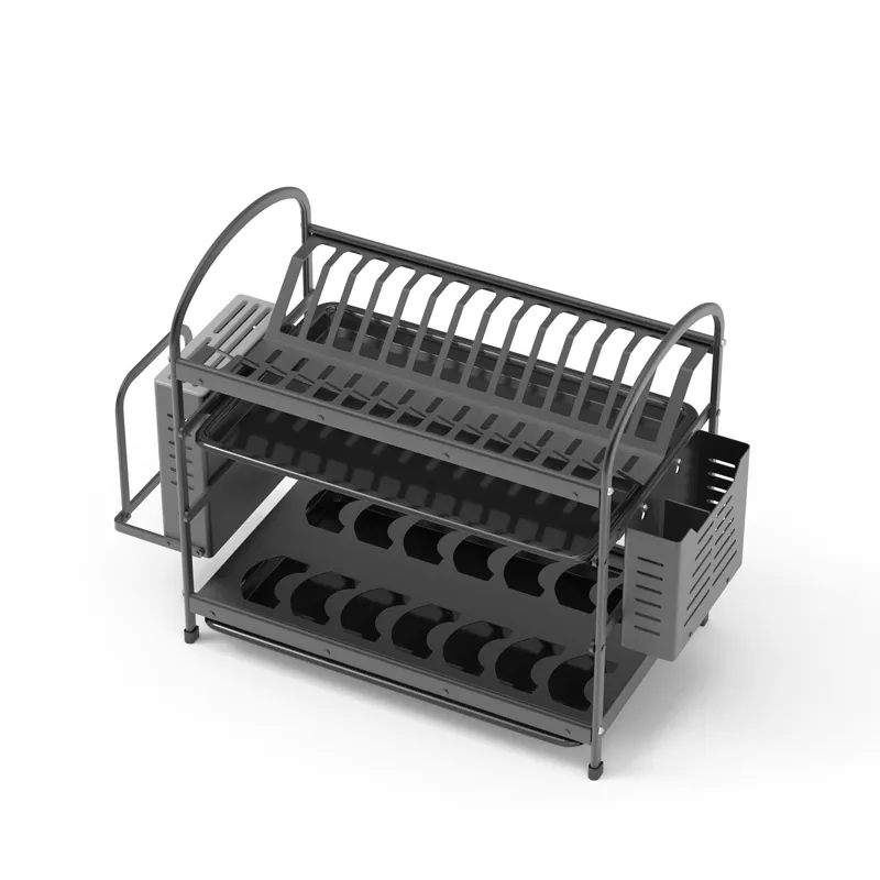 Kitchen Cabinet Dish Rack With Cutlery Dryer Spoon Fork Chopstick Storage Holder And Knife Holder