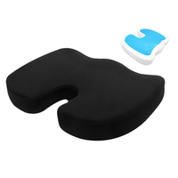 Coussin de siège en forme de U pour fauteuil de bureau, chaise de voiture, fauteuil roulant, en mousse à mémoire de forme 100 % polyester, avec gel rafraîchissant et massage thérapeutique, idéal pour le bureau à domicile et les hémorroïdes