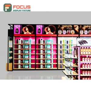 Custom Wig Display Counter Glass Top Lockable Drawer Multi <b>Shelf</b> Hair Store Display Counter Cabinet Unit - Product Image 3