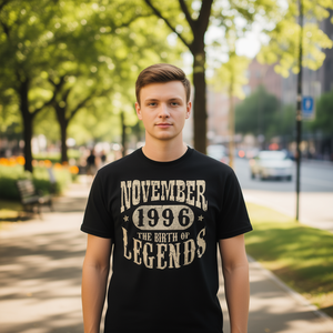 Camiseta del nacimiento de las leyendas de noviembre de 1996, regalo de cumpleaños número 29 para hombres y mujeres, unisex, talla para adultos S M L XL XXL - Product Image 3