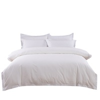 Parure de Lit Quatre Pièces 100 % Coton Blanc Pur, Linge d'Hôtel Cinq Étoiles, Housse de Couette et Draps, Technique Tissée, Vente en Gros B&B