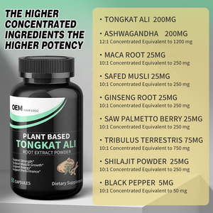 Cápsulas de Extracto de Raíz de Tongkat Ali y MACA al por Mayor, con Saw Palmetto, Potenciador de Testosterona, Suplemento para la Salud Masculina - Product Image 2