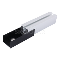 Connecteur de rail solaire en aluminium, finition noire, pour système de montage photovoltaïque, joint de rail