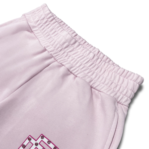 High Quality <b>Light</b> Pink SC Logo Print Stud Stone Wide Leg Sweatpants Elastic Waist Casual Knit <b>Trousers</b> Streetwear Pants for Men - Product Image 5
